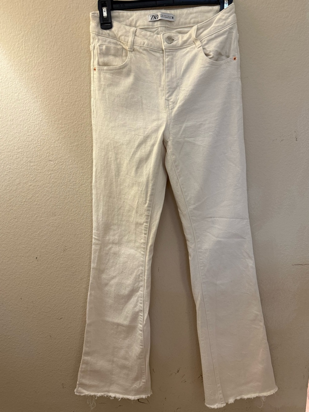 Zara Ivory Boot Cut Jeans